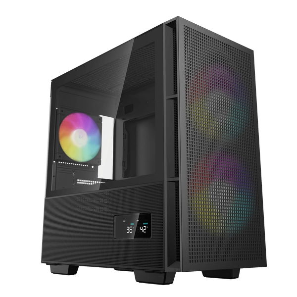 Thùng máy Case Deepcool CH360 Digital - Đen | Kèm sẵn 3 fan ARGB